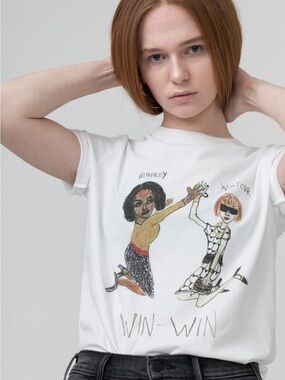 Unfortunate Portrait tshirt win-win Anna Wintour and Oprah Winfrey NWT XS